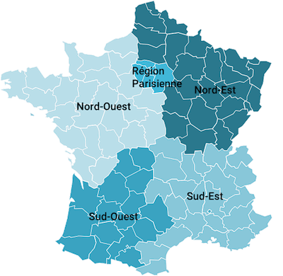 carte des régions UDA 5